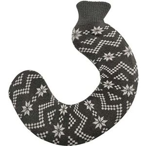 Mini warm water bottlehot, warmwaterkruik 1000 ml U-vorm verwijderbare gebreide rubberen medische nekwarmer warmwaterkruik nekbescherming spierspasmen warmer warmwaterzakken (maat: patroon 14) (maat: