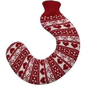 Mini warm water bottlehot, warmwaterkruik 1000 ml U-vorm verwijderbare gebreide rubberen medische nekwarmer warmwaterkruik nekbescherming spierspasmen warmer warmwaterzakken (maat: patroon 14) (maat: