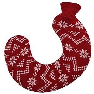 Mini warm water bottlehot, warmwaterkruik 1000 ml U-vorm verwijderbare gebreide rubberen medische nekwarmer warmwaterkruik nekbescherming spierspasmen warmer warmwaterzakken (maat: patroon 14) (maat: