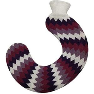 Mini warm water bottlehot, warmwaterkruik 1000 ml U-vorm verwijderbare gebreide rubberen medische nekwarmer warmwaterkruik nekbescherming spierspasmen warmer warmwaterzakken (maat: patroon 14) (maat: