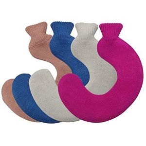 Mini warm water bottlehot, warmwaterkruik 1000 ml U-vorm verwijderbare gebreide rubberen medische nekwarmer warmwaterkruik nekbescherming spierspasmen warmer warmwaterzakken (maat: patroon 14) (maat: