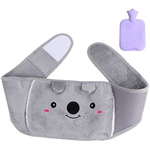 Mini warmwaterkruik, warmwaterkruik 2 stuks draagbare rubberen warmwaterkruikzak met warme pluche heuphoes, riem, pluche heuphoes, riemset voor artritistherapie