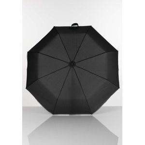 Lasessor – Paraplu – Zwart – 32cm – Reflecterende rand - Volautomatische - Opvouwbare – Heren - Stormparaplu - Open close knop – Windproof – Baleinen 8