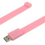 16GB siliconen armbanden USB 2.0 Flash schijf (roze)