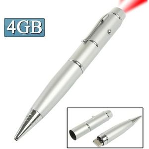 3 in 1 Laser Pen stijl USB schicht schijf  zilver (4GB)