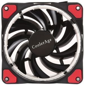 Kleur LED 12cm 4pin Computer onderdelen Chassis Fan Computer Host koelventilator ventilator stille koeling met rode Light(Red)