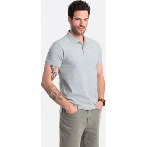 Italian Style - Poloshirt - Korte Mouw - Lichtgrijs - Katoen