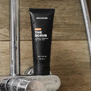 Face Wash voor Mannen | Gezichtscrub | Verwijder Dode Huid | Houtskool detox | De Scrub van Balls Club