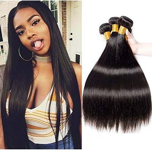 Dkee Zwart Lang Recht Haar Haar Gordijn In 10A Level Brazilian Hair Quality Real Hair kan worden geverfd Natural Color 8-30 Inches gemakkelijk te onderhouden High Density Holiday Hair (Size : 26"")