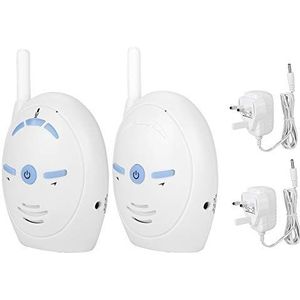 Babyfoon, 2,4 GHz draadloze digitale audio babyfoon Nanny Intercom camera elektronisch alarm met temperatuursensor voor baby (wit Groot-Brittannië)