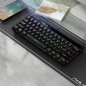 AULA F3061 bedraad mini RGB-verlicht mechanisch toetsenbord