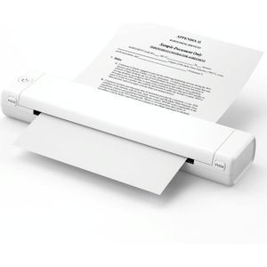 M08F Bluetooth draadloze handheld draagbare thermische printer (witte A4-versie)