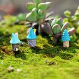 2 PC'S cartoon Tree House Moss micro-landschap vlezige ornamenten sieraden  willekeurige stijl levering