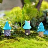 2 PC'S cartoon Tree House Moss micro-landschap vlezige ornamenten sieraden  willekeurige stijl levering