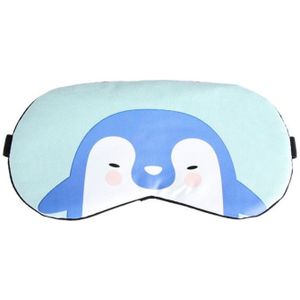 Cartoon dier schattig slaap oog masker oogschaduw cover massage ontspannen oog masker (licht blauwe pingun)