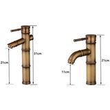 Antieke retro warm koud water badkamer teller Basin bamboe waterval bekken koperen kraan  specificaties: Early 2 Knots