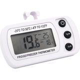 2 stks digitale LCD thermometer koelkast temperatuur sensor vriezer thermometer (wit)