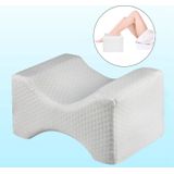 Orthopedische Memory Foam knie wig kussen voor slapen ischias terug heupgewricht pijn verlichting Contour dij been Pad Support kussen Marine blauw raster + verband