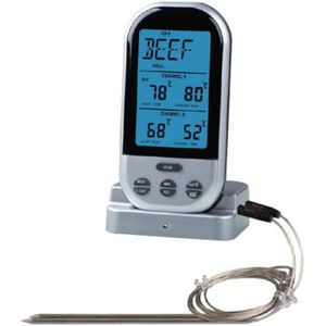 Dubbele probes draadloze digitale keuken Thermometer LCD-scherm temperatuur timer alarm voor het koken van vlees grill oven voedsel BBQ