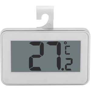 Grote LCD Koelkast thermometer met instelbare standaard magneet digitale thermometer (wit)