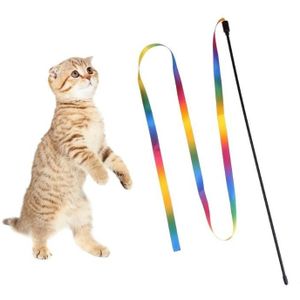 Kat speelgoed Rainbow doek strip grappige kat stok