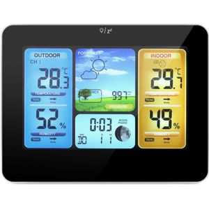 FJ3373 weer station draadloze indoor buiten sensor multifunctionele thermometer Hygrom digitale wekker barometer voorspelling