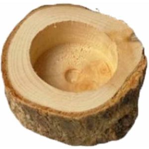 3 stuks mini natuurlijke log ronde Home Office tuin decoratie succulente plant pot kaars houder kleine Bonsai Home Decoratie  maat: S (bruin)