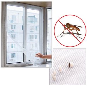 DIY vliegen Mosquito Bug Mesh venster scherm zelfklevende Anti-mosquito Net(130X150cm)