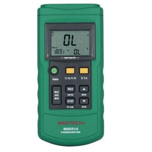 MS6514 dubbele digitale thermometer met USB-interface (groen)