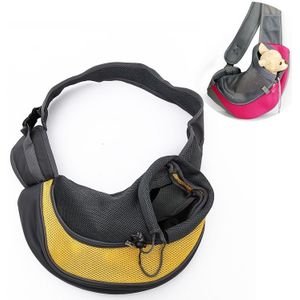 Hond en kat Sling vervoerder handen gratis omkeerbare Pet papoose tas  grootte: Large (geel)