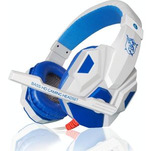 PLEXTONE PC780 over-ear gaming oortelefoon subwoofer stereo Bass hoofdband headset met microfoon (wit blauw)