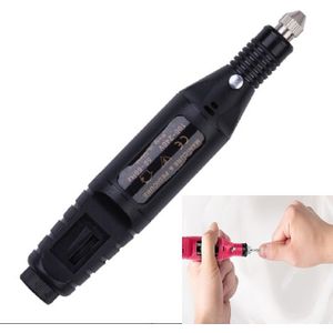 1 set Power Professional elektrische manicure machine pen pedicure nagel bestand nagel gereedschap 6 bits boor nagel boor machine (EU zwart)