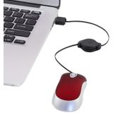 Mini computer muis intrekbare USB-kabel optische Ergonomic1600 DPI Portable kleine muizen voor laptop (paars)