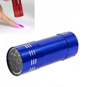 2 stuks nagel droger Mini LED zaklamp UV lamp Portable voor Nail gel Fast droger (blauw)