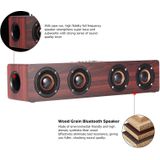 W8 Bluetooth 4 2 speaker vier Louderspeakers Super Bass subwoofer met mic 3.5 mm ondersteuning TF-kaart (rood hout)