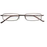 Leesbrillen metalen voorjaar voet draagbare Presbyopische bril met buis geval + 2.50 D (blauw)