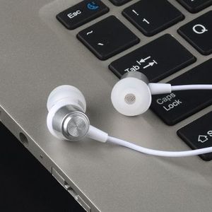 VPB S3 sport oortelefoon Wired Super Bass 3.5 mm crack oortelefoon Earbud met microfoon hands free voor Samsung MP3 (zilver)