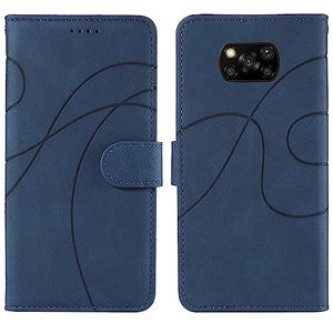 Beschermingskoffer Compatibel met Xiaomi Poco X3 NFC-kaartsleufhouder afneembaar polsbandje omklapbare telefoonhoes multifunctionele hoes compatibel met Xiaomi Poco X3 NFC Smartphone slanke cover shel