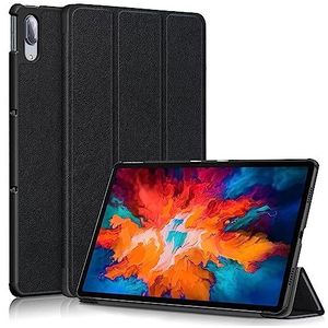 Case for Lenovo Tab Pad Pro TB-J706F/J716F Tri-Fold Smart Tablet Case,Ultra Slim Lichtgewicht Stand Case Hard PC Back Shell Folio Case Cover,Auto Sleep/Wake Tablet Case Tablet hoes (Color : Siyah)