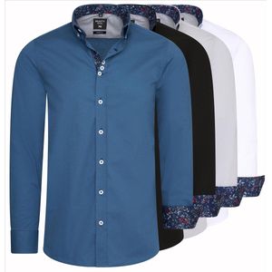 Rusty Neal - Zwart Overhemd - Katoen - Normal Fit