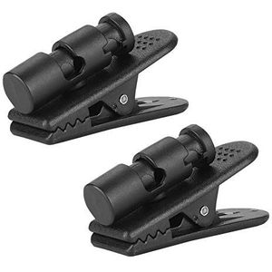 2 STKS Oortelefoon Wire Clips, Zwart Oortje Hoofdtelefoon Headset Oortelefoon Oordopjes Grote Clip Klem, Van toepassing op Mobiele Telefoon Headsets/Walkie-talkie Headsets/2-4mm MP3 Hoofdtelefoon