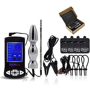 SJCANG  Electro Sex Set, Electro Shock Anaal Plug   & Tepelklemmen, Electro Stimulation Ring & Urethrale Dilatator, E-Stim Patch, Sm Stimulator Sex Toys