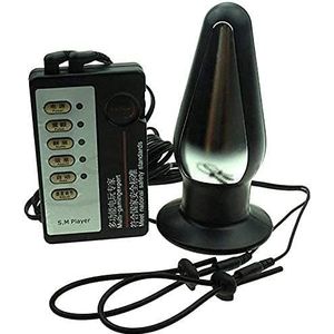 SJCANG  E-Stim Electro Anal Plug En   Cockring , Electrosex Rings/Cock Rings/Electroestimulation Sex/Massagerstimulator/Prostaatstimulator/Erotische Seksspeeltjes/Heren