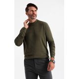 Ombre - Italianstyle - Heren Sweater - Groen Olijf - Half Turtleneck