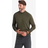 Ombre - Italianstyle - Heren Sweater - Groen Olijf - Half Turtleneck