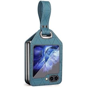 BZN for Samsung Galaxy Z Flip5 Rocky Series Polsband Houder PC Telefoon Case(Roze)(Geel)(Wit) etc (Color : Green)
