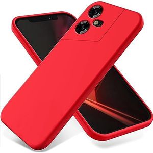 KAVUUN for Tecno Pova Neo 3 Pure Kleur Vloeibare Siliconen Schokbestendige Telefoon Case(Zwart)(Geel)(Rood)(Groen) (Color : Red)