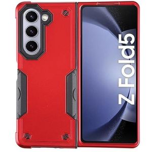 BZN for Samsung Galaxy Z Fold5 Antislip Schokbestendig Armor Telefoonhoesje (Mintgroen) (Roze) (Wit) enz. (Color : Red)
