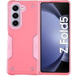 BZN for Samsung Galaxy Z Fold5 Antislip Schokbestendig Armor Telefoonhoesje (Mintgroen) (Roze) (Wit) enz. (Color : Pink)