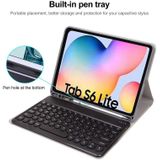 Round Cap Bluetooth Keyboard Leather Case with Pen Slot for Samsung Galaxy Tab S6 Lite / S7 / A7 10.4 2020  Specification:without Touchpad(Rose Gold+White Keyboard)